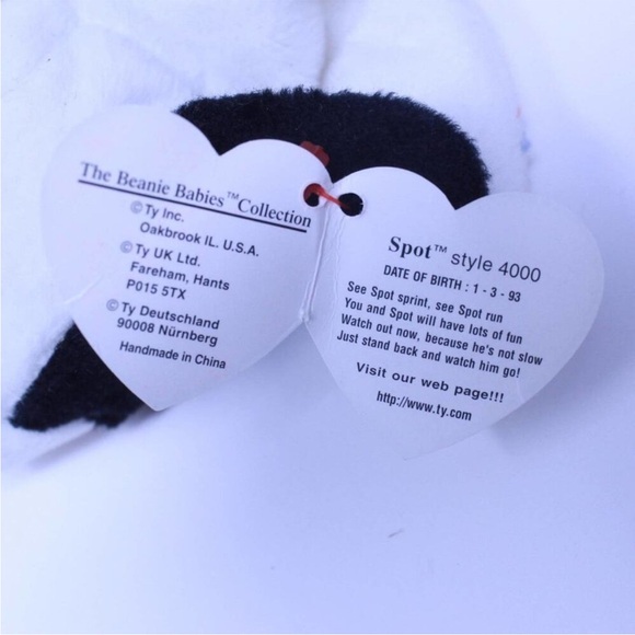 Ty Beanie Baby Spot Vintage PVC Pellets 1-3-1993 . Rare - Picture 5 of 8